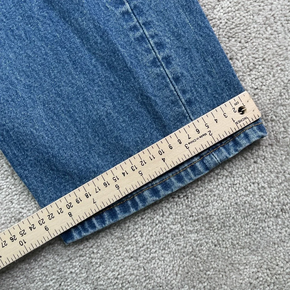Levis Jeans Mens 38x34 Blue 505 Regular Fit Straight Leg Cotton Denim Classic